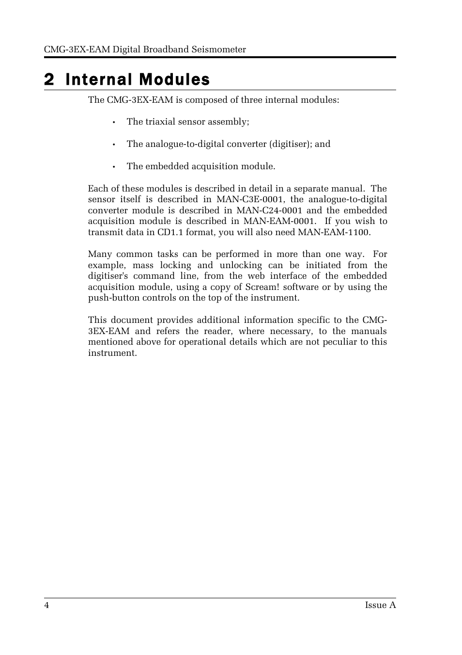2 internal modules | Guralp Systems CMG-3EX-EAM User Manual | Page 4 / 13