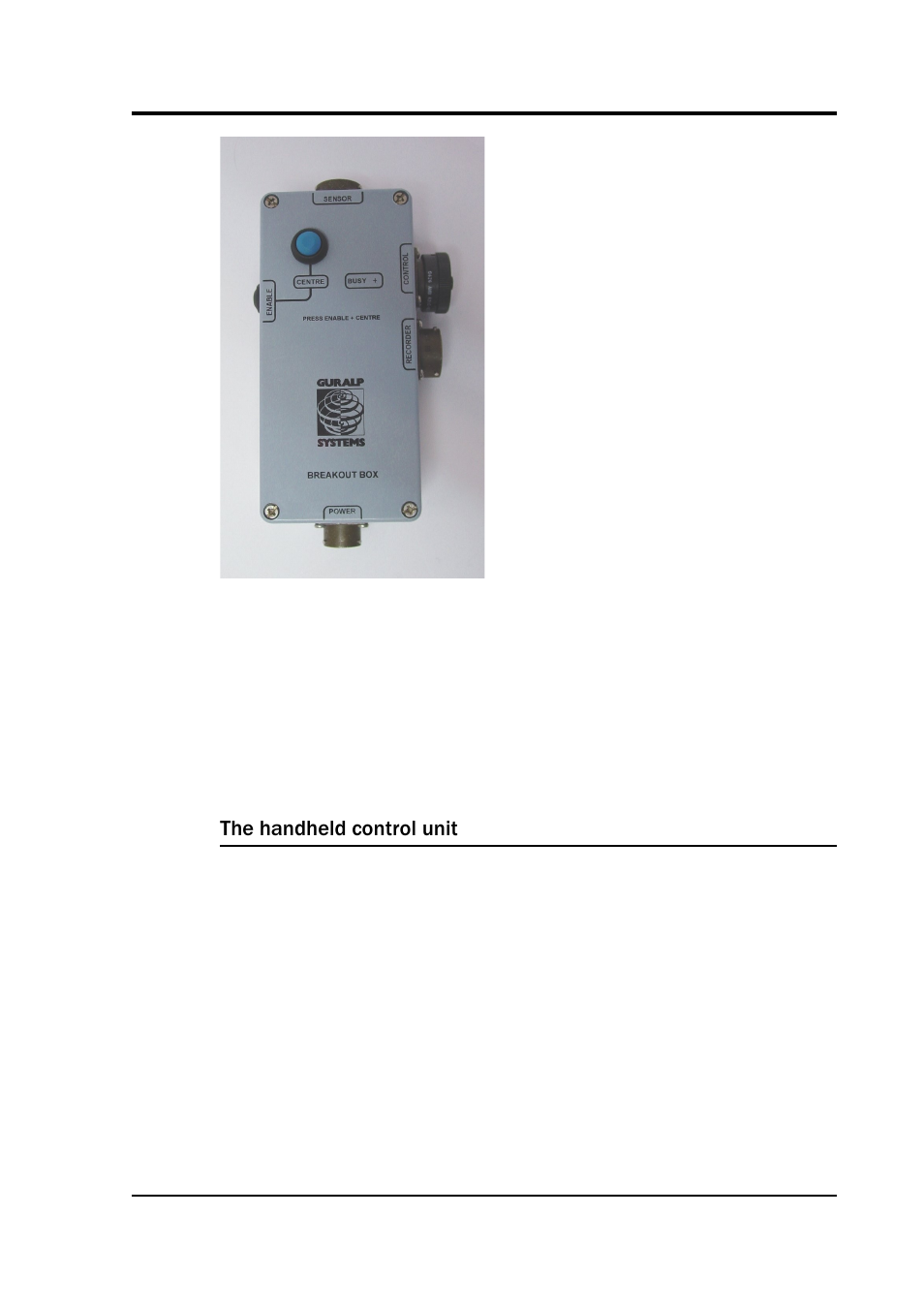 The handheld control unit | Guralp Systems CMG-40T User Manual | Page 7 / 35