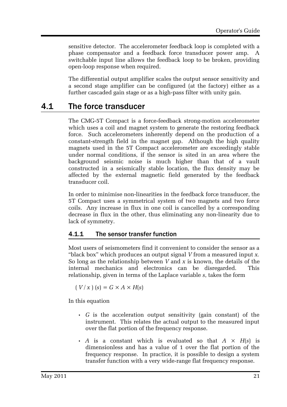 1 the force transducer | Guralp Systems CMG-5T Compact User Manual | Page 21 / 27