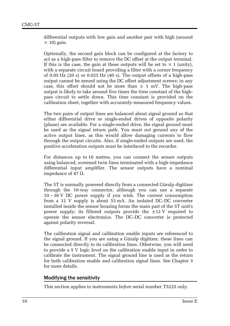 Guralp Systems CMG-5T User Manual | Page 10 / 25