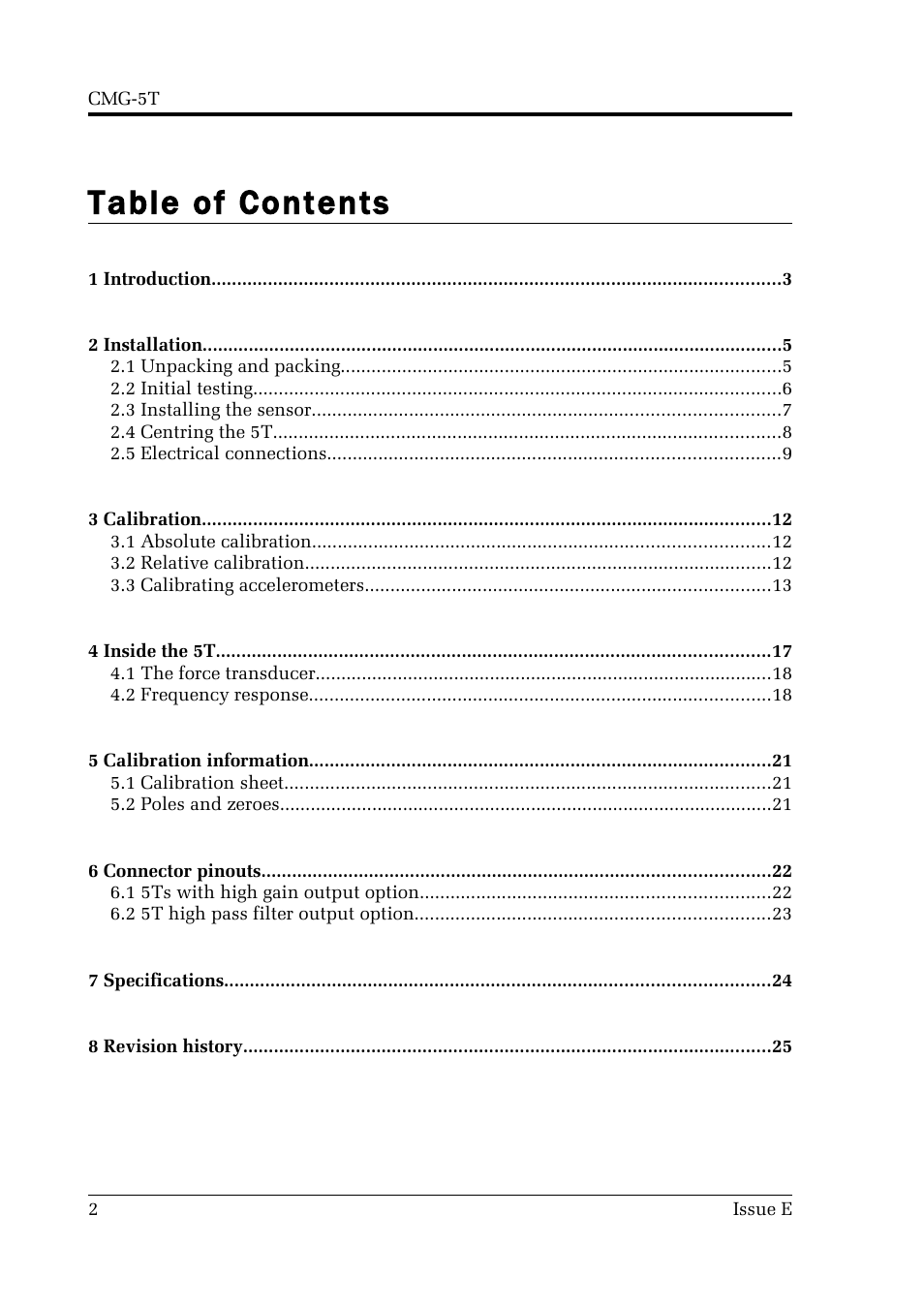 Guralp Systems CMG-5T User Manual | Page 2 / 25