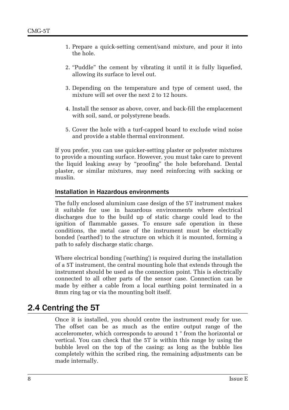 4 centring the 5t | Guralp Systems CMG-5T User Manual | Page 8 / 25