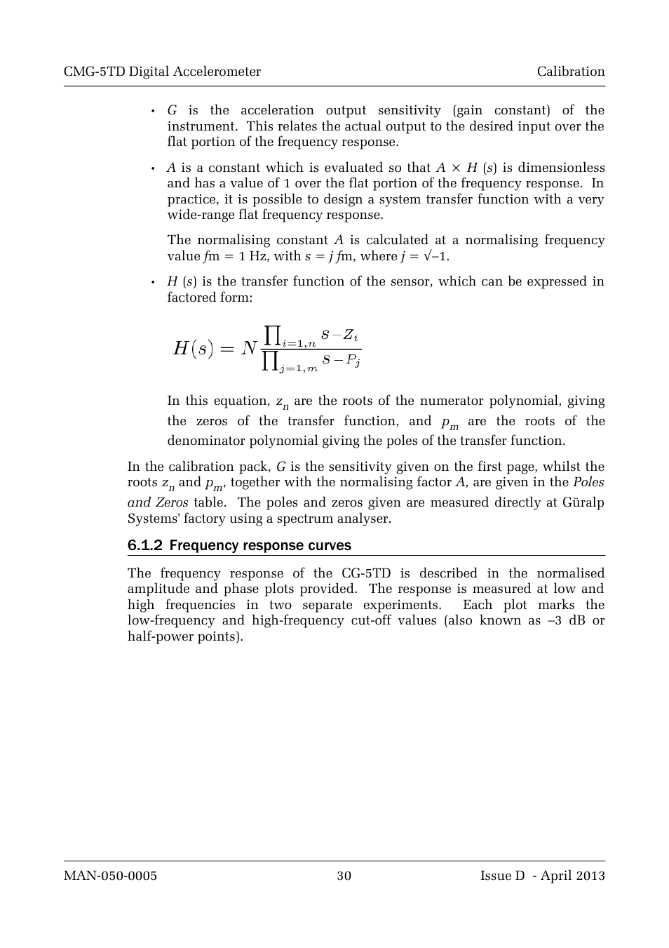 2 frequency response curves | Guralp Systems CMG-5TD User Manual | Page 30 / 41