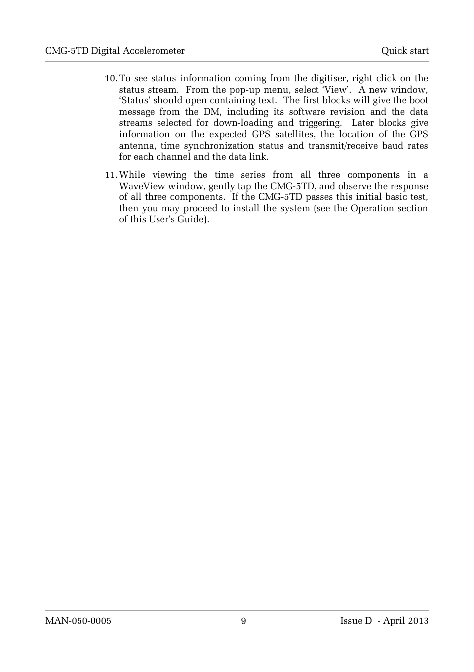 Guralp Systems CMG-5TD User Manual | Page 9 / 41