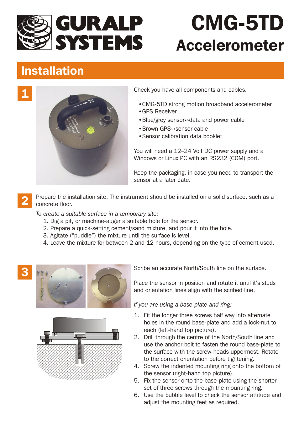 Guralp Systems CMG-5TD Installation User Manual | 2 pages