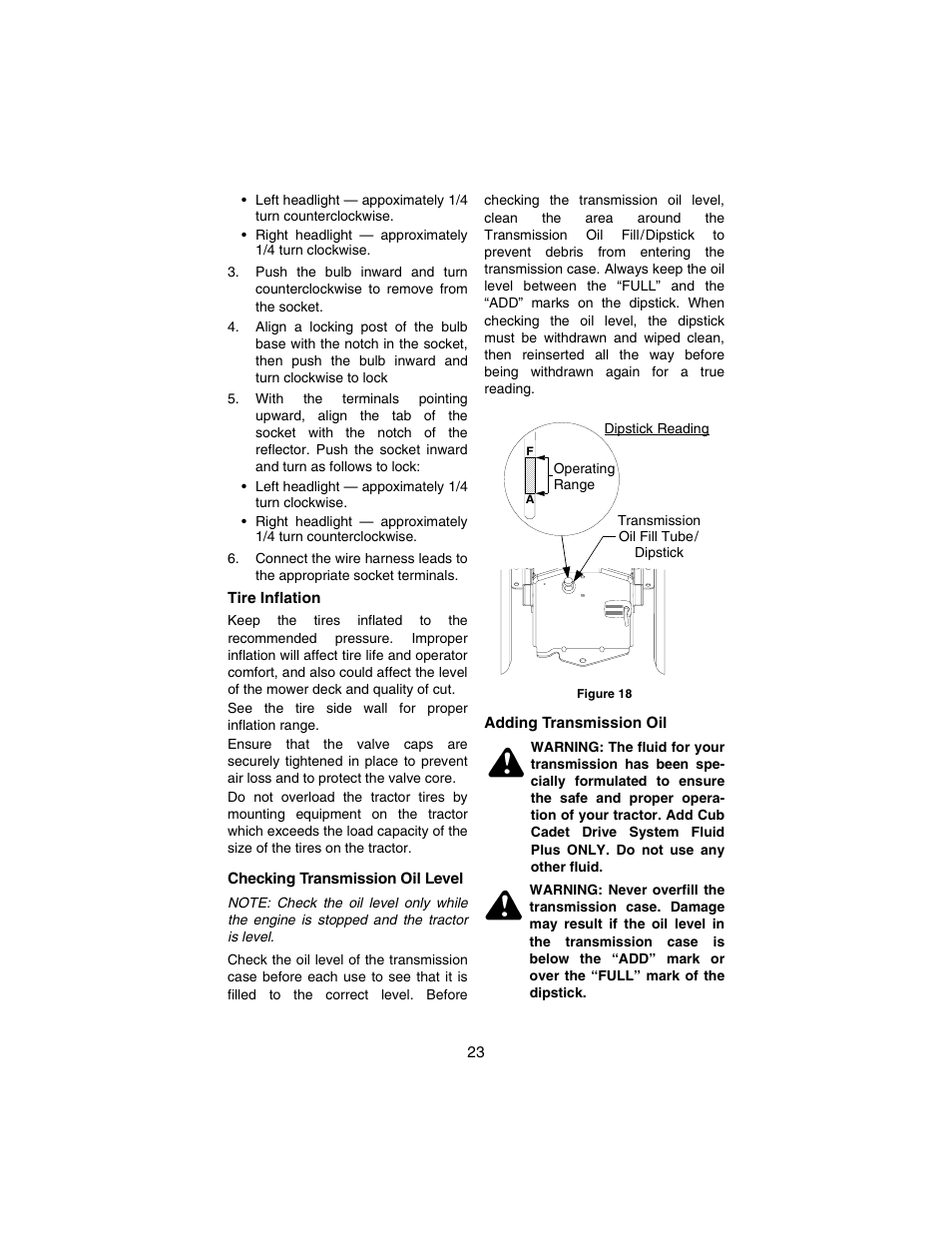 Cub Cadet 3184 User Manual | Page 23 / 56