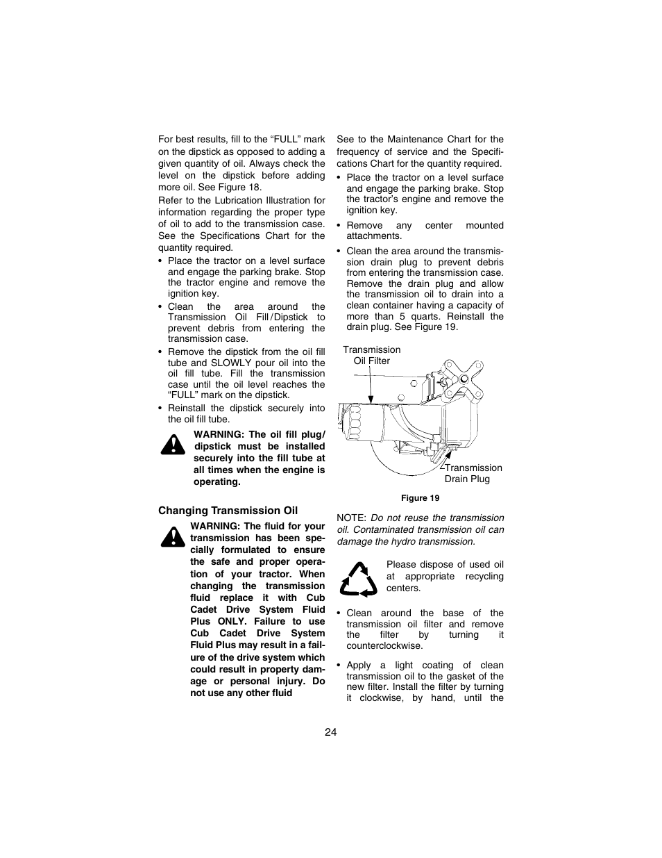 Cub Cadet 3184 User Manual | Page 24 / 56