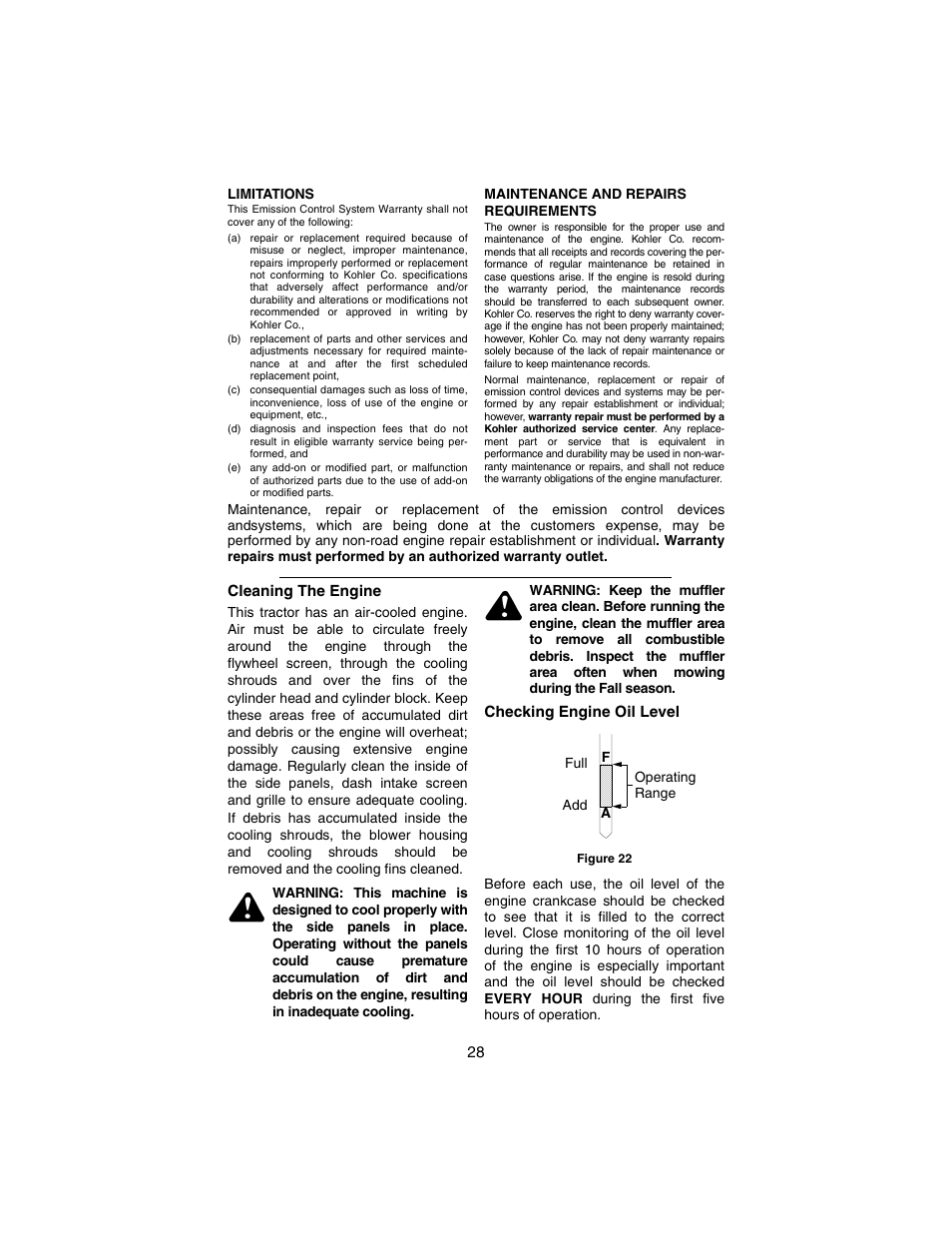 Cub Cadet 3184 User Manual | Page 28 / 56