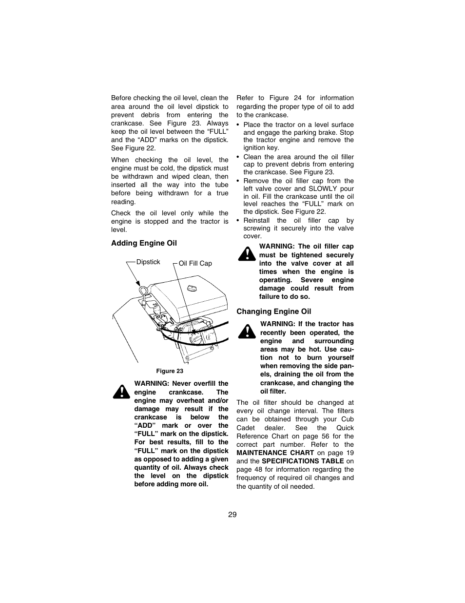 Cub Cadet 3184 User Manual | Page 29 / 56
