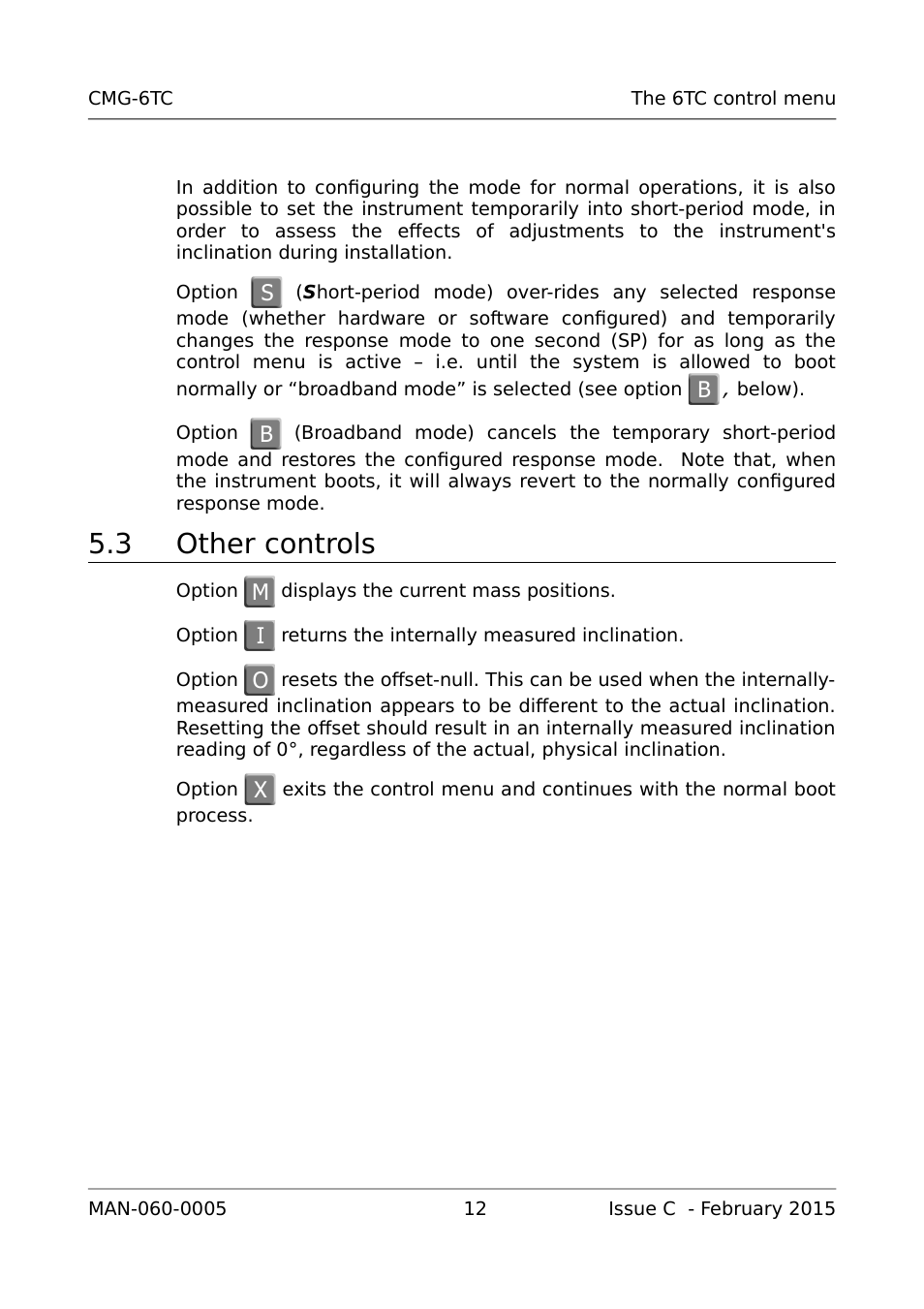 3 other controls | Guralp Systems CMG-6TC User Manual | Page 14 / 17