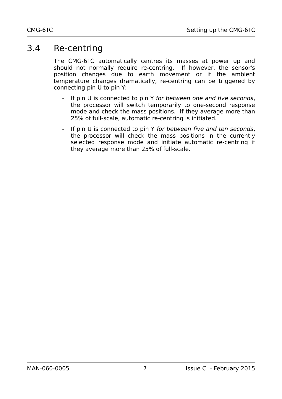 4 re-centring | Guralp Systems CMG-6TC User Manual | Page 9 / 17