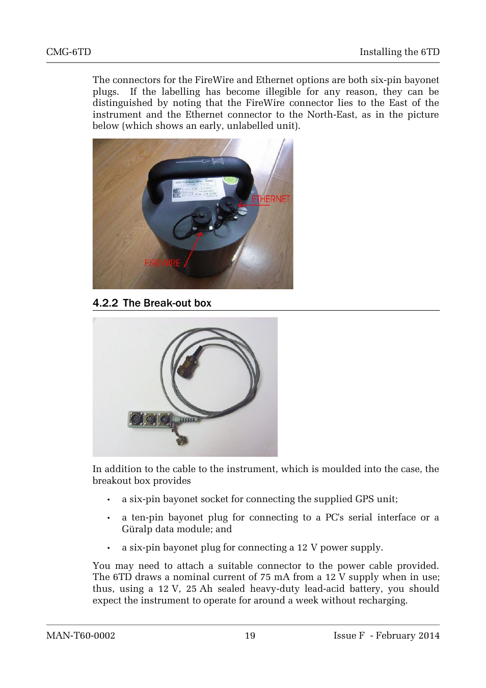 2 the break-out box | Guralp Systems CMG-6TD User Manual | Page 19 / 108
