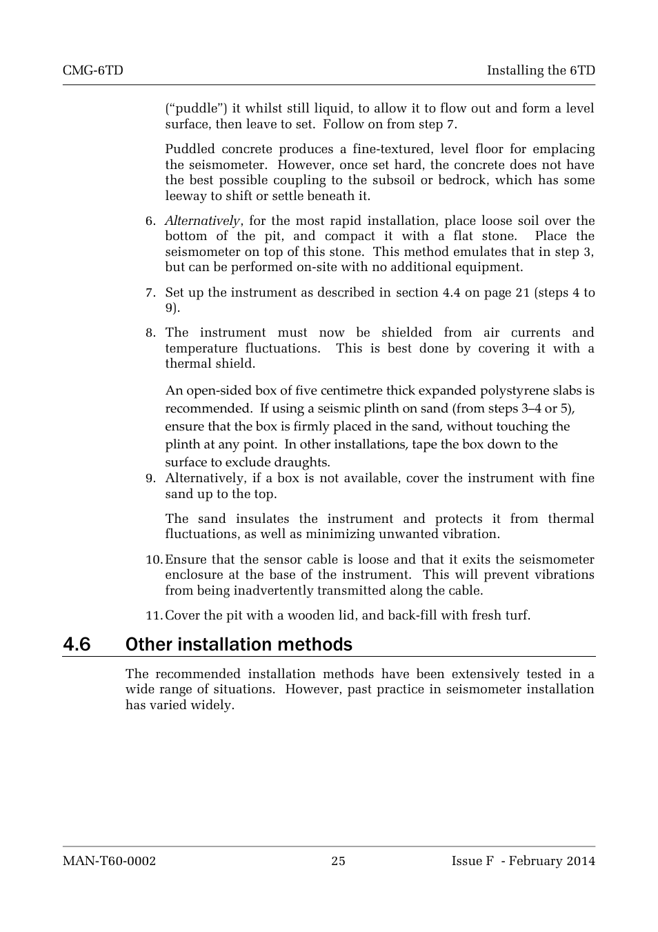 6 other installation methods | Guralp Systems CMG-6TD User Manual | Page 25 / 108