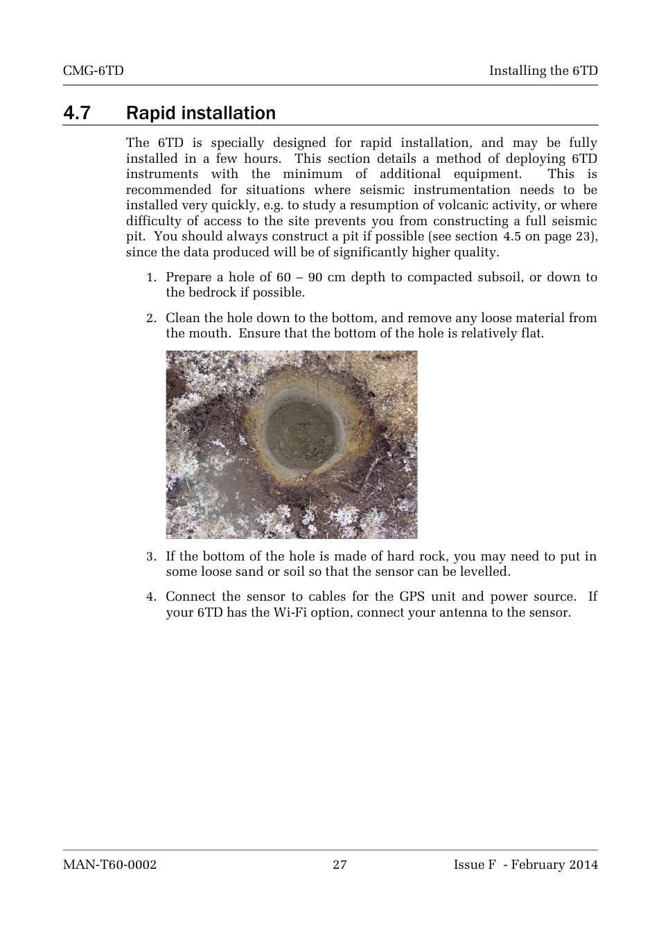 7 rapid installation | Guralp Systems CMG-6TD User Manual | Page 27 / 108