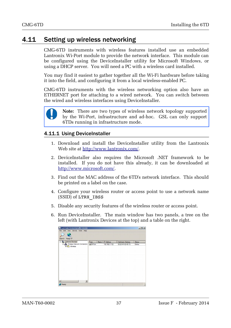 11 setting up wireless networking | Guralp Systems CMG-6TD User Manual | Page 37 / 108