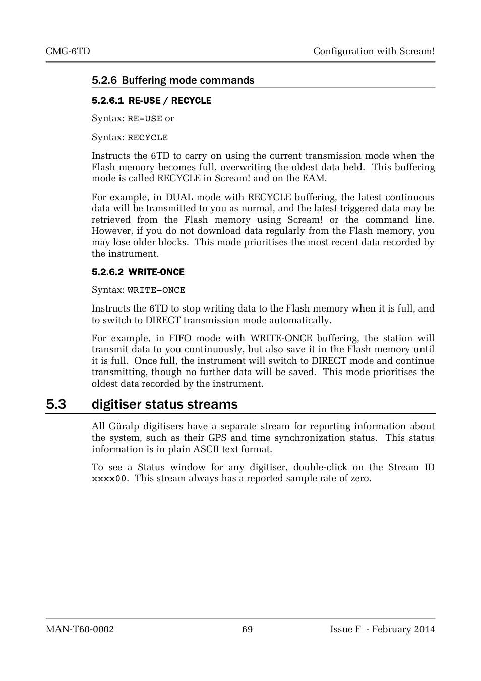 3 digitiser status streams | Guralp Systems CMG-6TD User Manual | Page 69 / 108