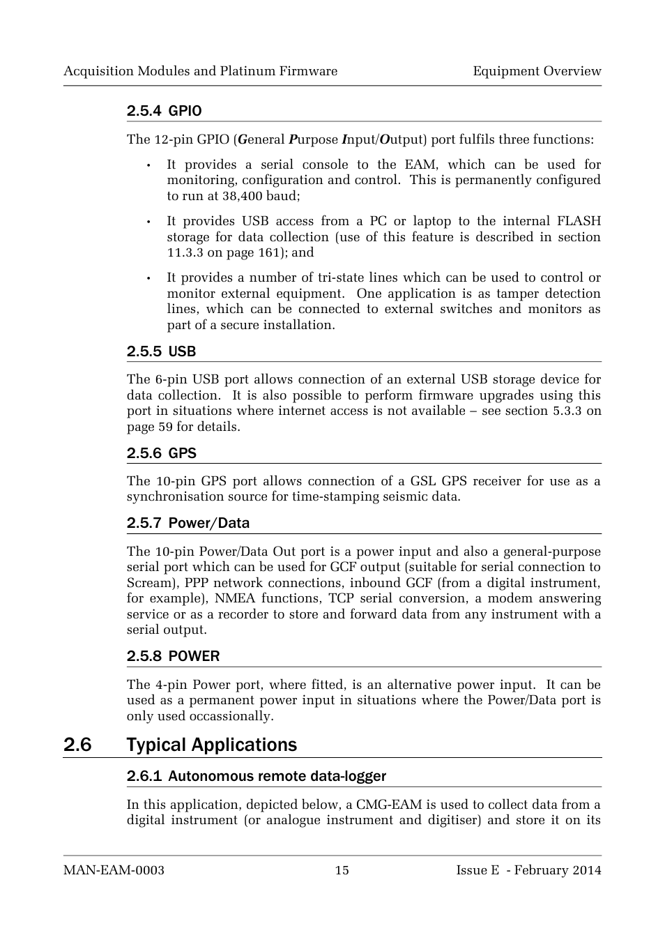 6 typical applications | Guralp Systems CMG-DCM build <10,000 User Manual | Page 15 / 288