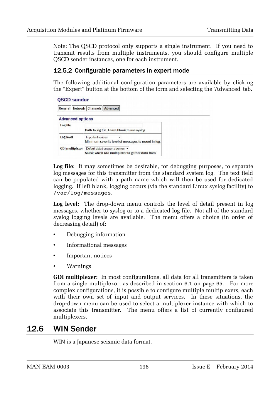 6 win sender | Guralp Systems CMG-DCM build <10,000 User Manual | Page 198 / 288