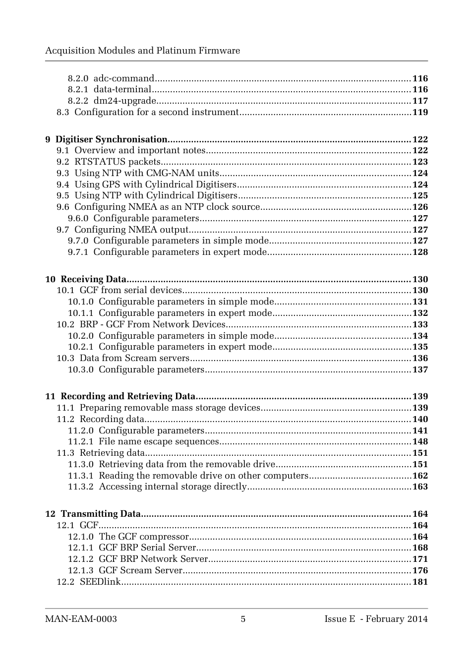 Guralp Systems CMG-DCM build <10,000 User Manual | Page 5 / 288