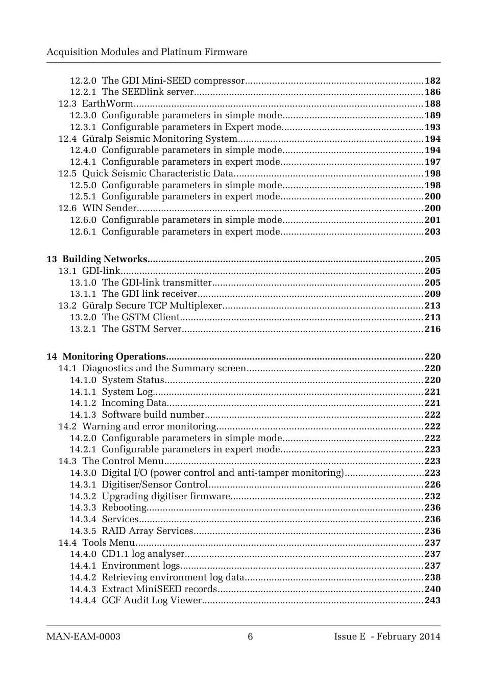 Guralp Systems CMG-DCM build <10,000 User Manual | Page 6 / 288
