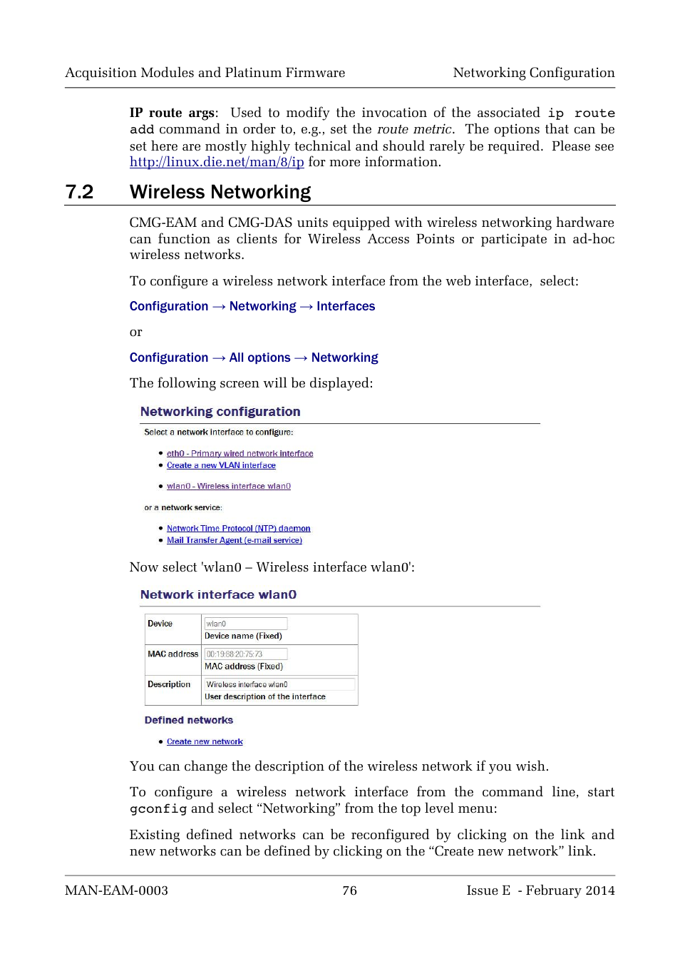 2 wireless networking | Guralp Systems CMG-DCM build <10,000 User Manual | Page 76 / 288