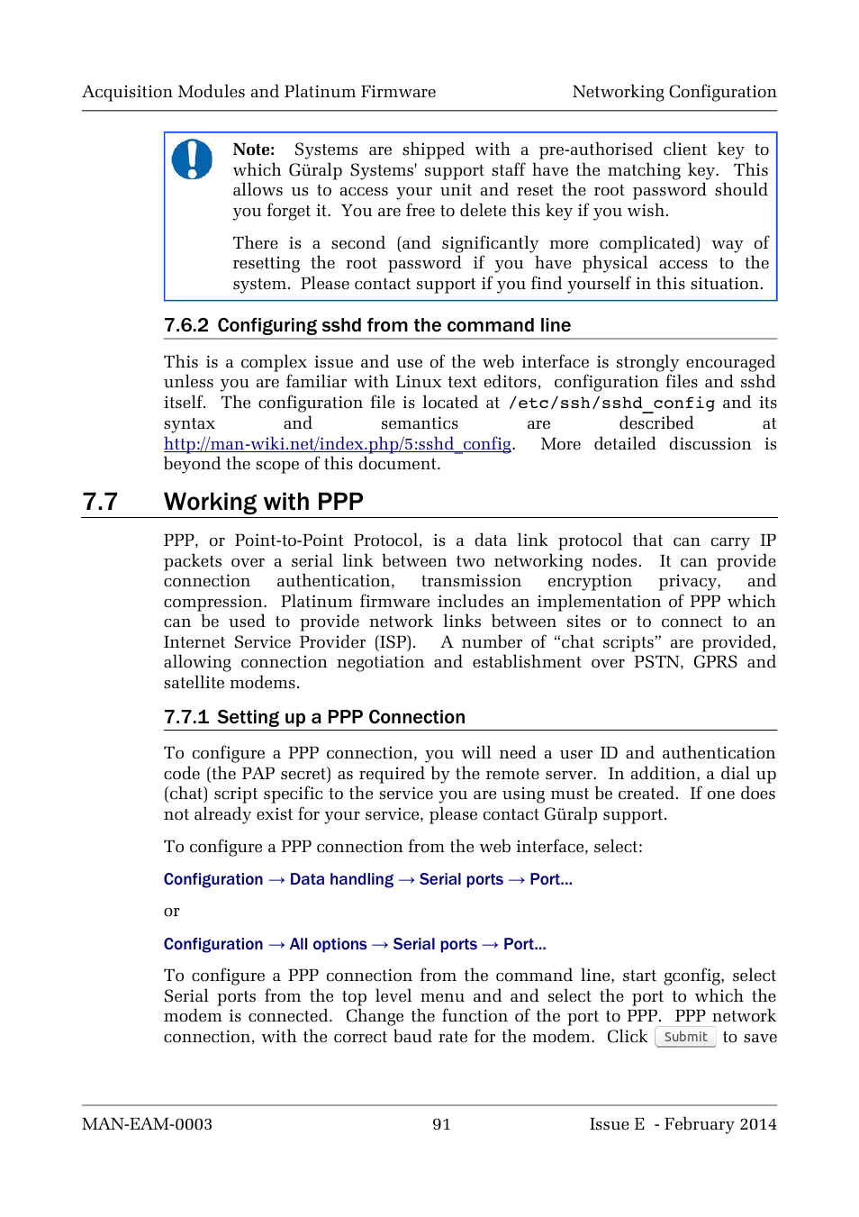 7 working with ppp | Guralp Systems CMG-DCM build <10,000 User Manual | Page 91 / 288