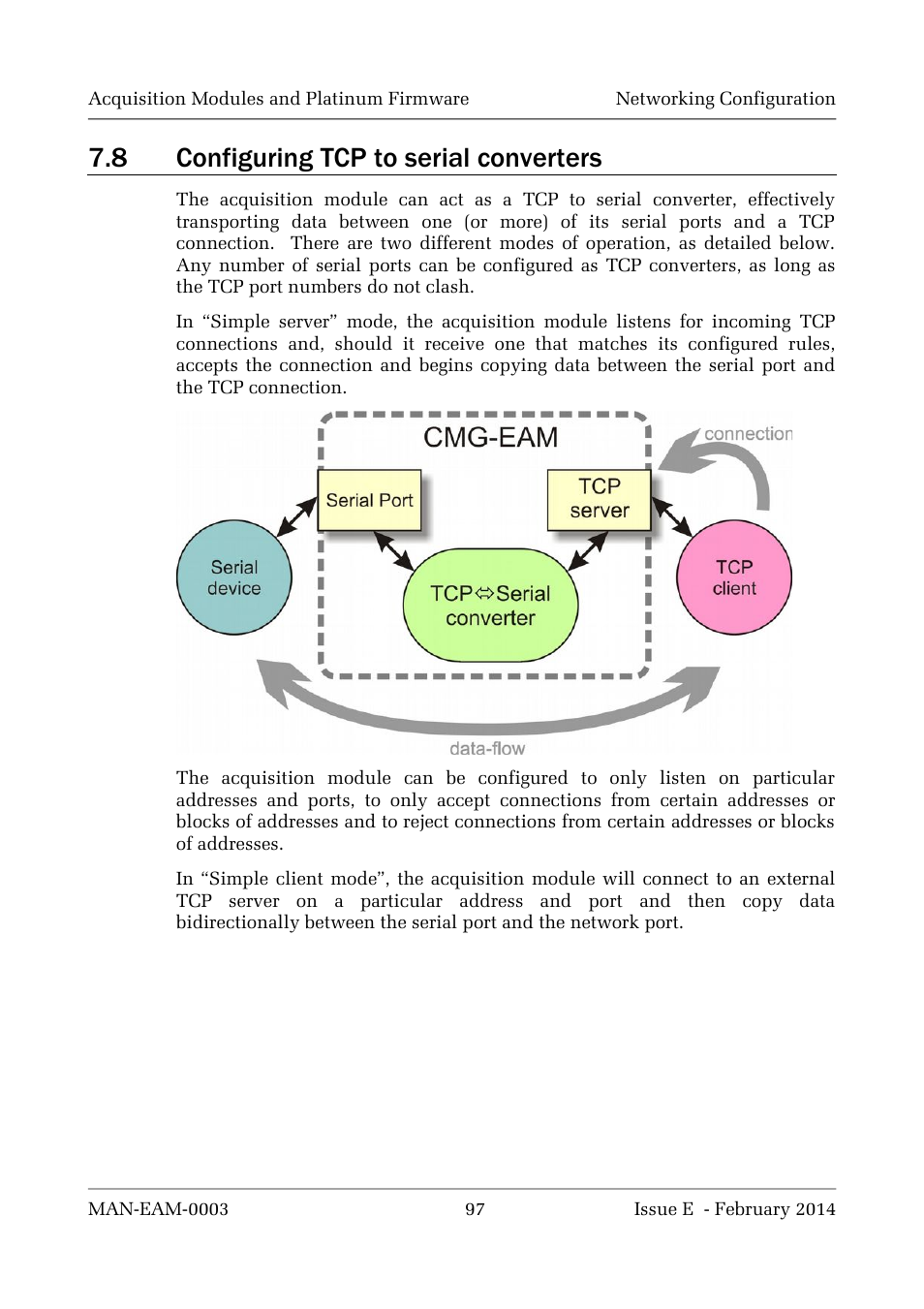 8 configuring tcp to serial converters | Guralp Systems CMG-DCM build <10,000 User Manual | Page 97 / 288