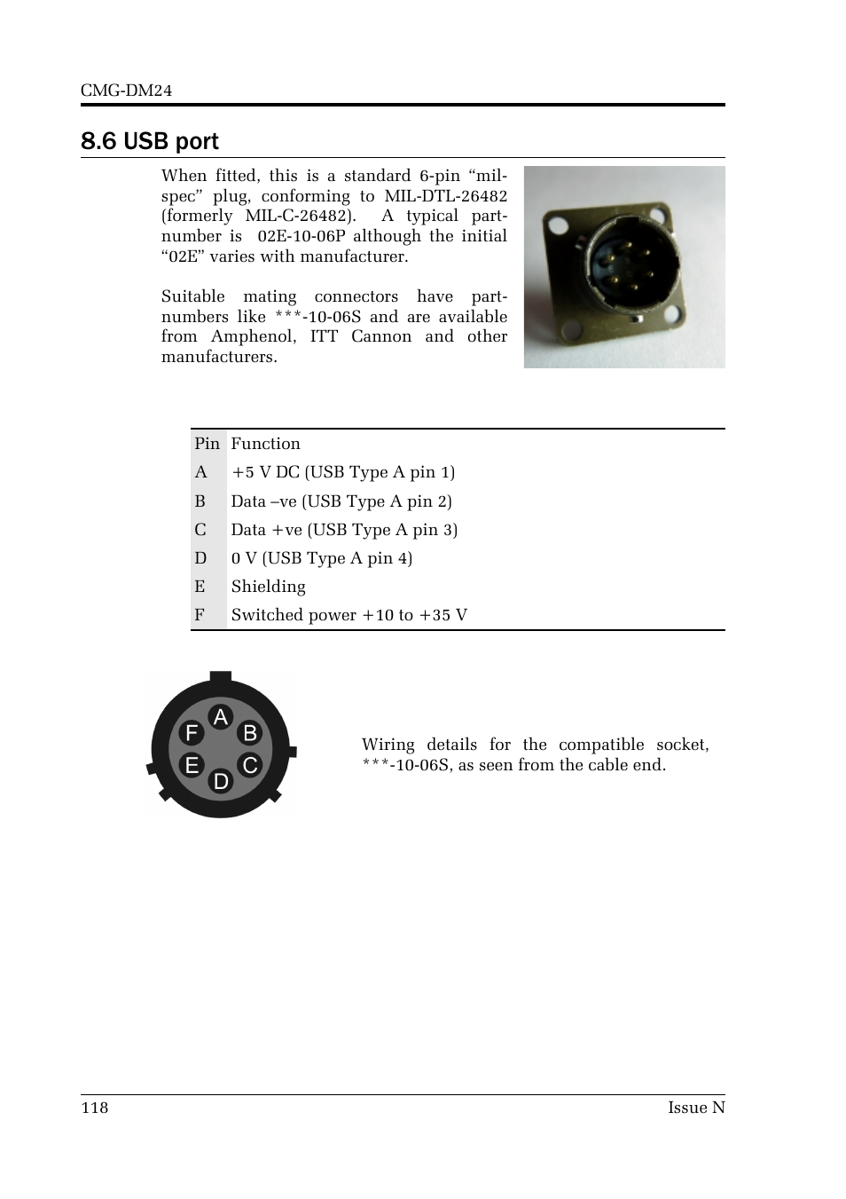 6 usb port | Guralp Systems CMG-DM24 User Manual | Page 118 / 122