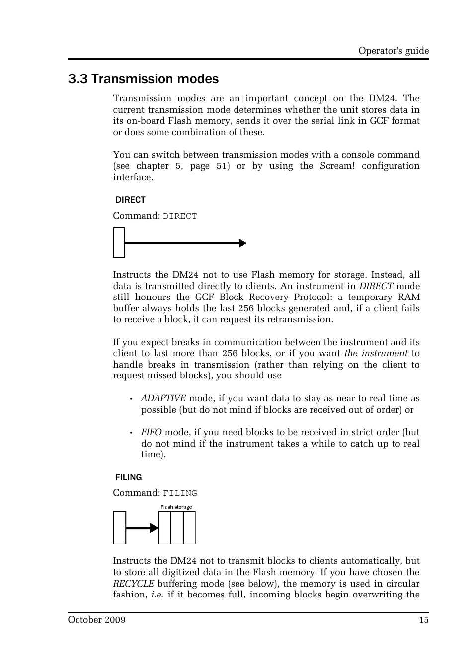 3 transmission modes | Guralp Systems CMG-DM24 User Manual | Page 15 / 122