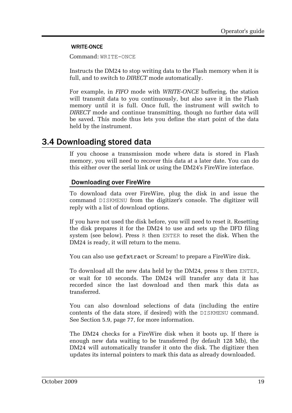 4 downloading stored data | Guralp Systems CMG-DM24 User Manual | Page 19 / 122