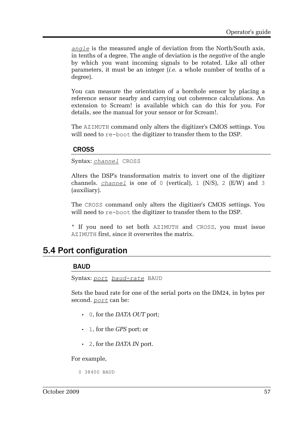 4 port configuration | Guralp Systems CMG-DM24 User Manual | Page 57 / 122