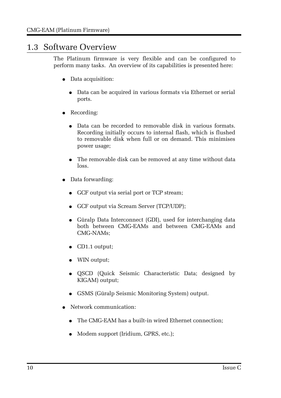 3 software overview | Guralp Systems CMG-DCM build <10,000 User Manual | Page 10 / 214