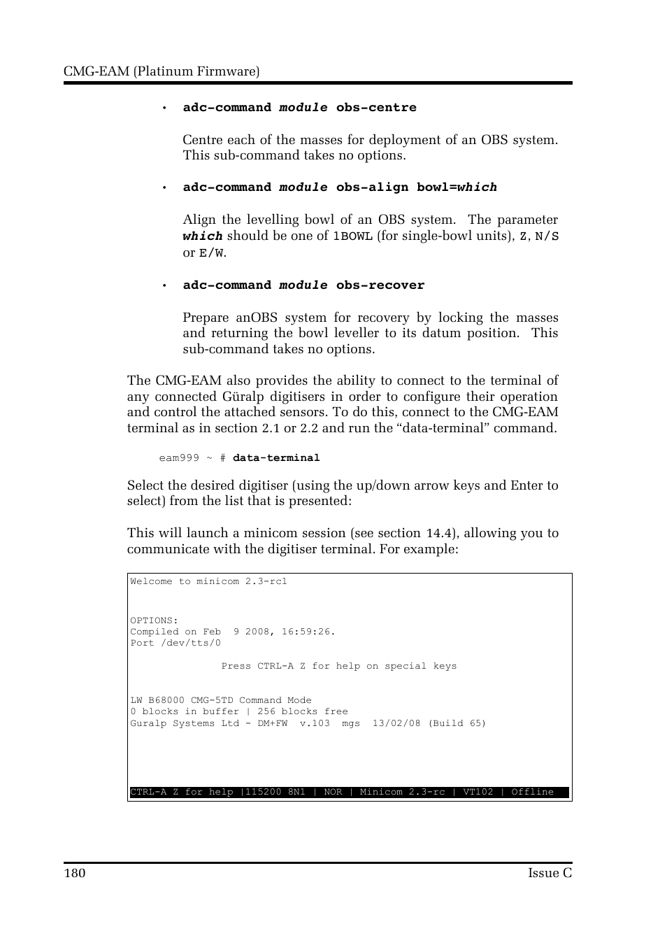 Guralp Systems CMG-DCM build <10,000 User Manual | Page 180 / 214
