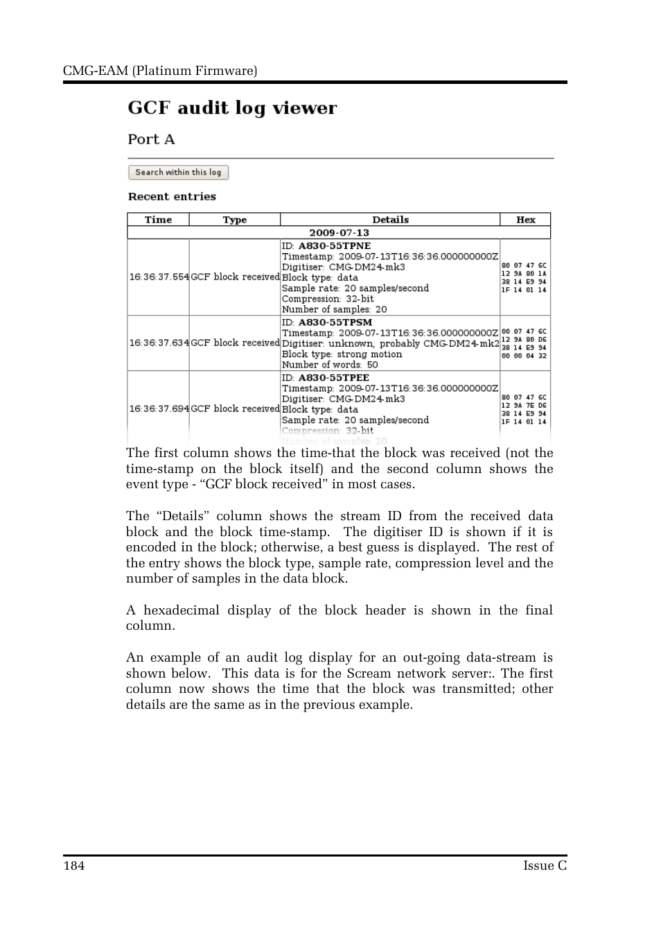 Guralp Systems CMG-DCM build <10,000 User Manual | Page 184 / 214