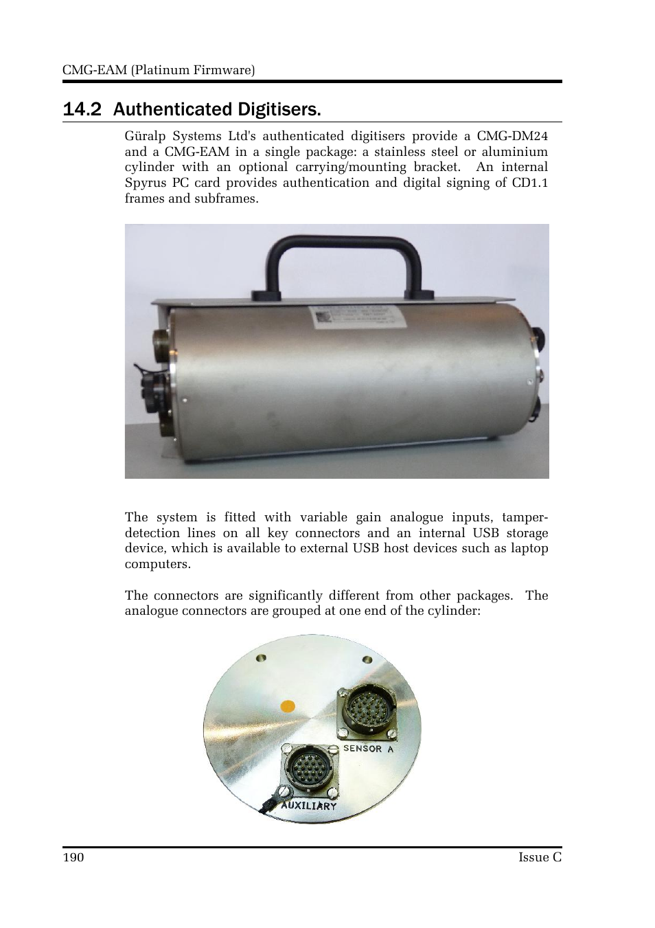2 authenticated digitisers | Guralp Systems CMG-DCM build <10,000 User Manual | Page 190 / 214