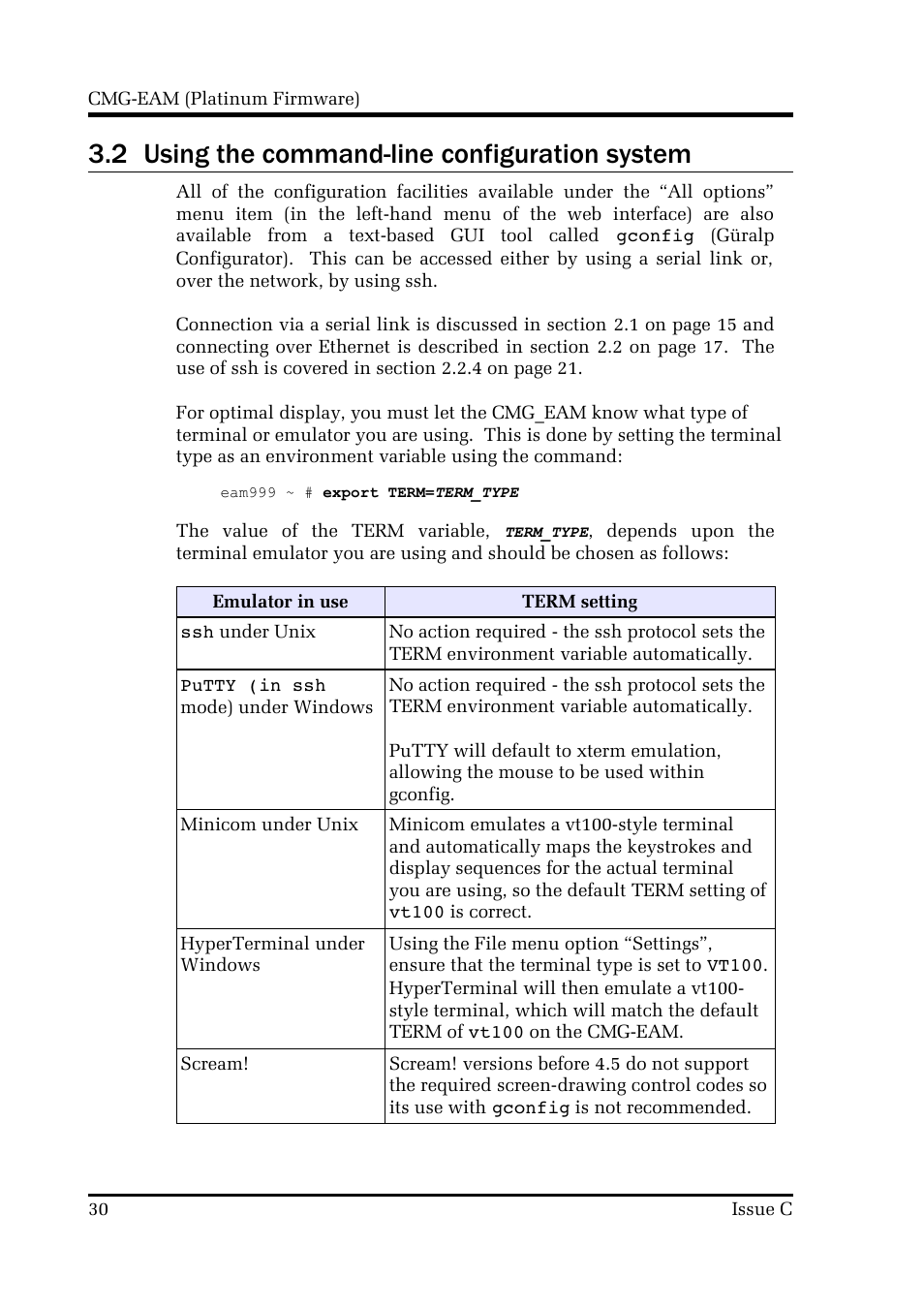 2 using the command-line configuration system | Guralp Systems CMG-DCM build <10,000 User Manual | Page 30 / 214