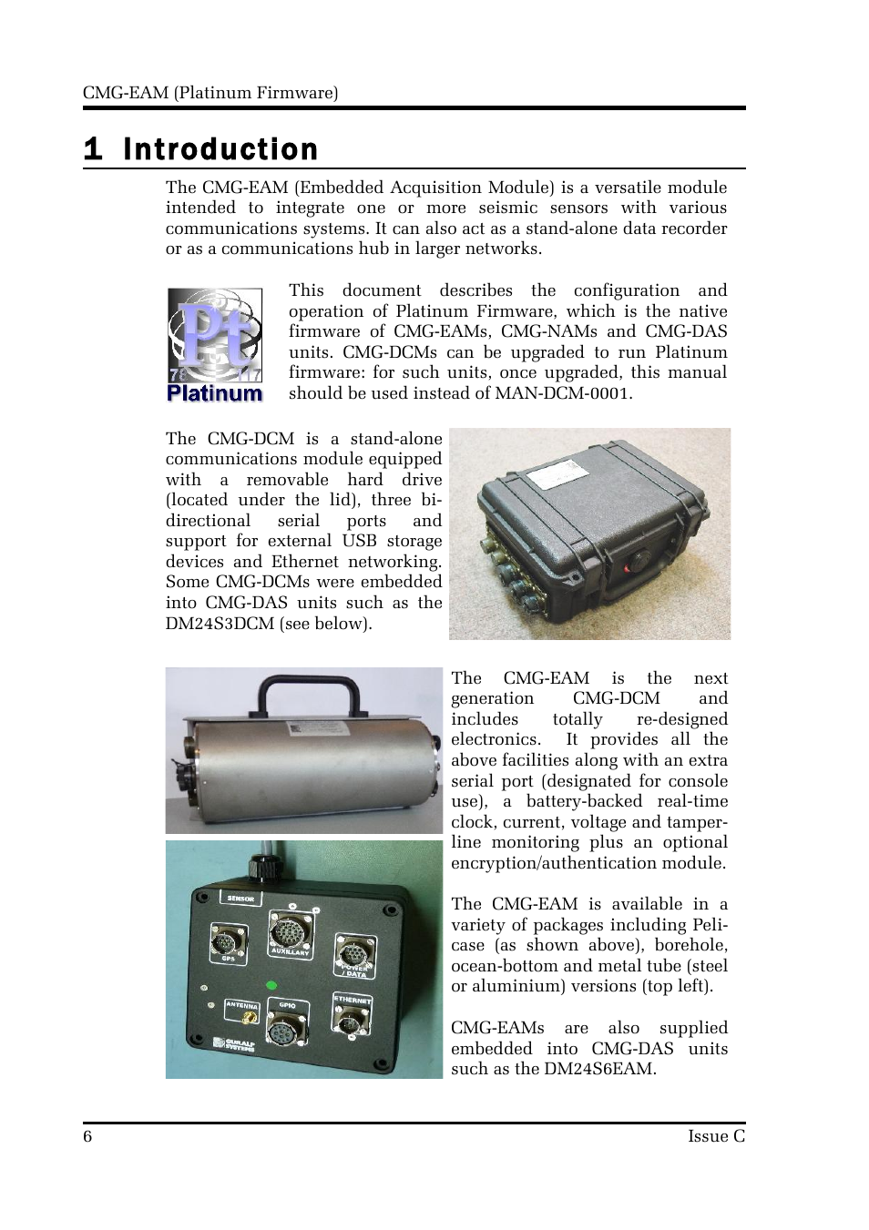 1 introduction | Guralp Systems CMG-DCM build <10,000 User Manual | Page 6 / 214