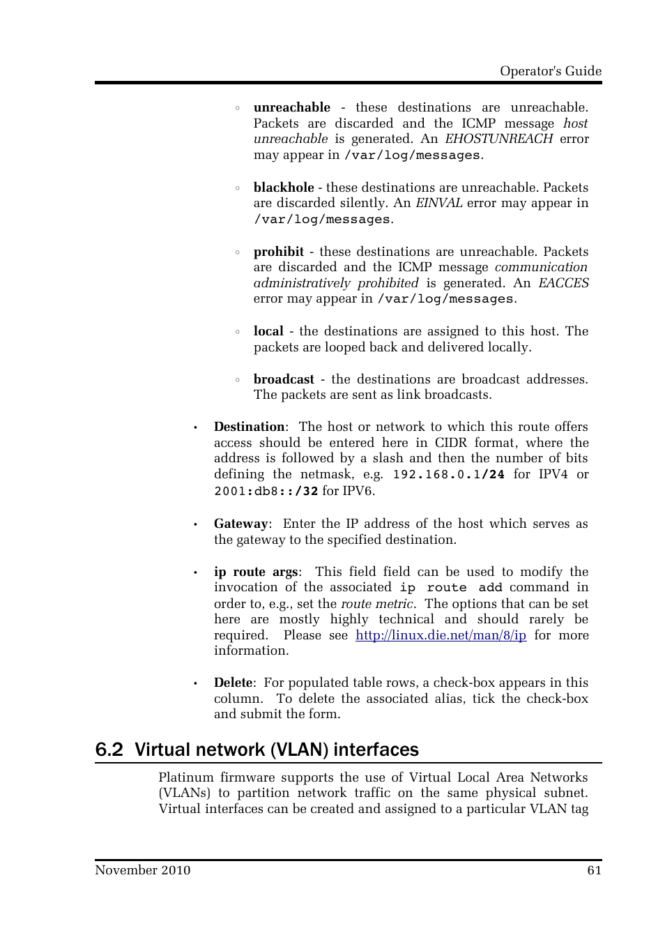 2 virtual network (vlan) interfaces | Guralp Systems CMG-DCM build <10,000 User Manual | Page 61 / 214