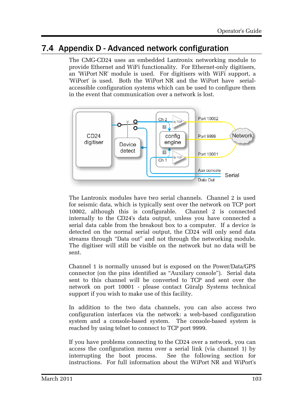 4 appendix d - advanced network configuration | Guralp Systems CMG-CD24 User Manual | Page 103 / 117