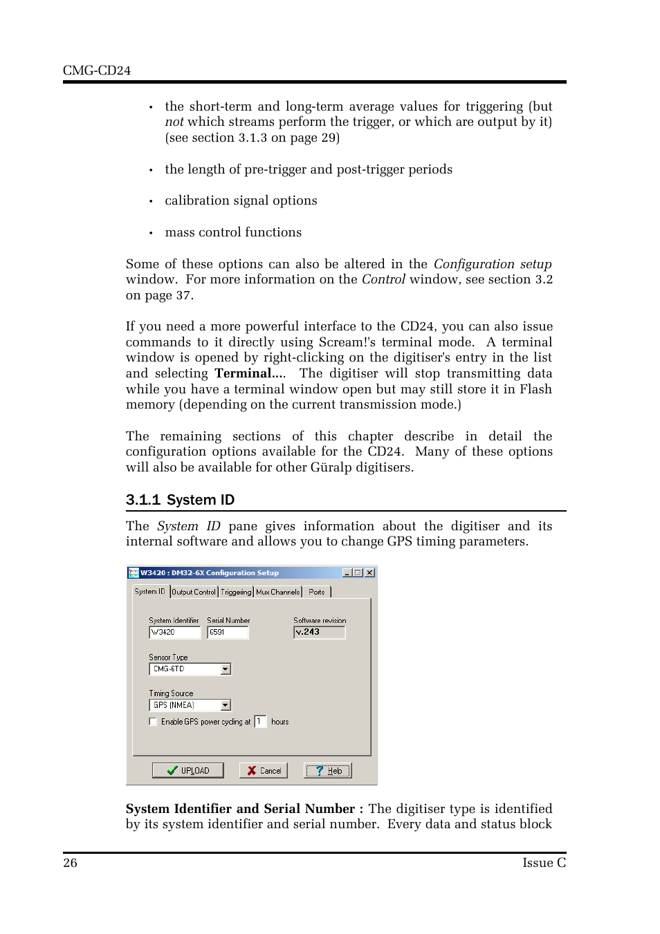 1 system id | Guralp Systems CMG-CD24 User Manual | Page 26 / 117