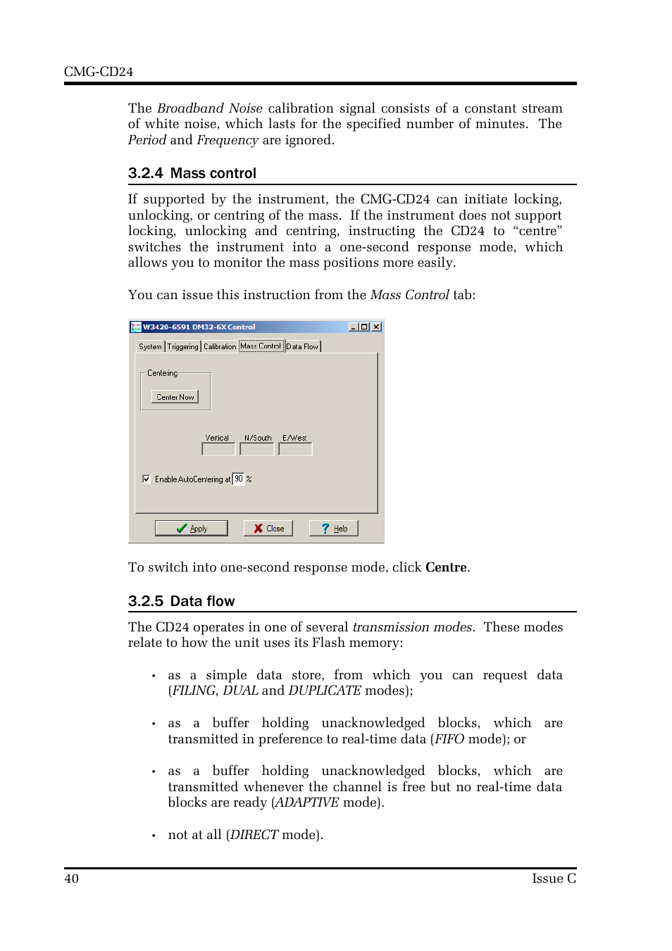 4 mass control, 5 data flow | Guralp Systems CMG-CD24 User Manual | Page 40 / 117