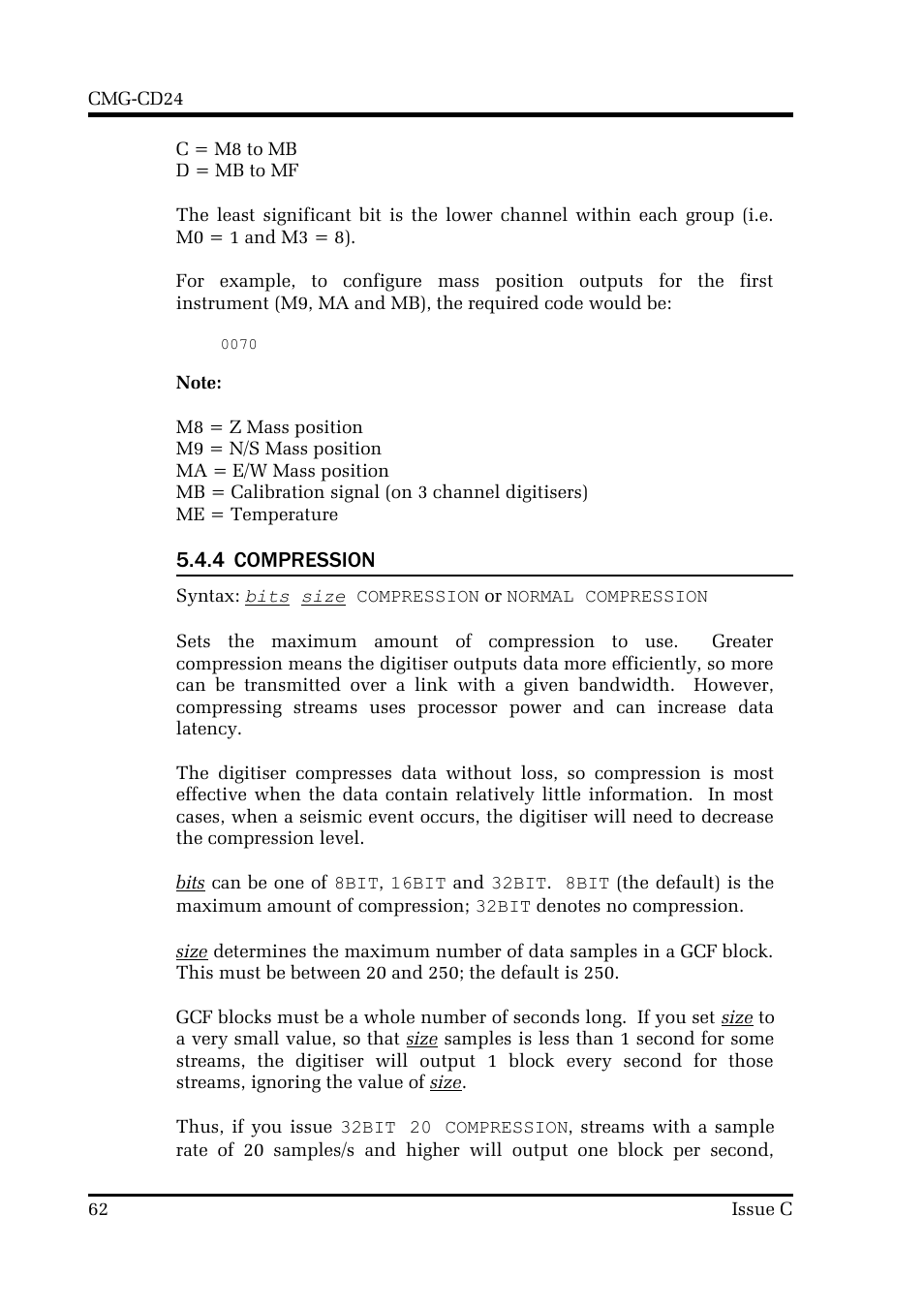 Guralp Systems CMG-CD24 User Manual | Page 62 / 117