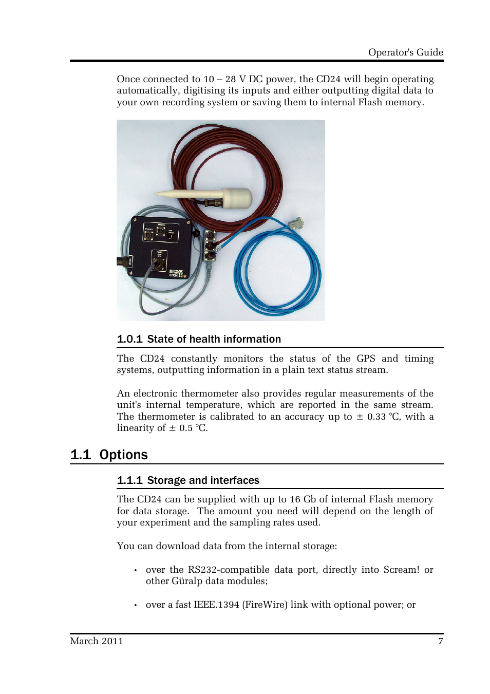 1 options | Guralp Systems CMG-CD24 User Manual | Page 7 / 117
