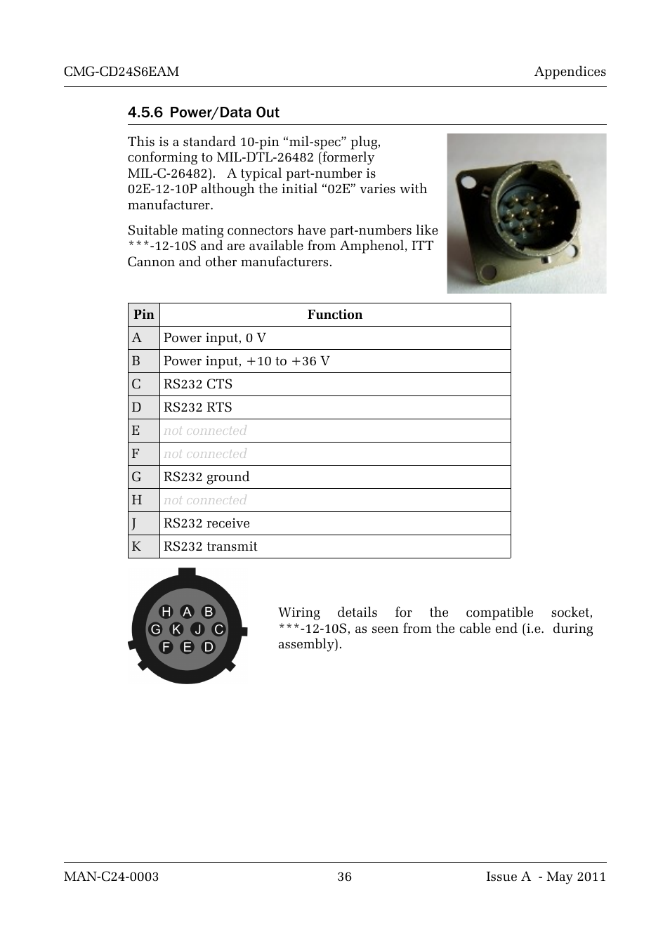 6 power/data out | Guralp Systems CMG-CD24S6EAM User Manual | Page 39 / 42