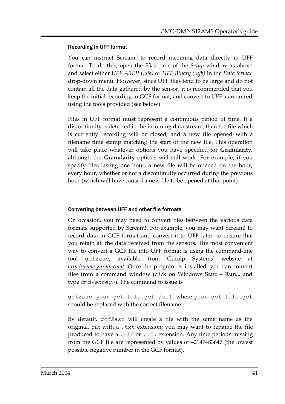 Guralp Systems CMG-DM24S12AMS User Manual | Page 41 / 79
