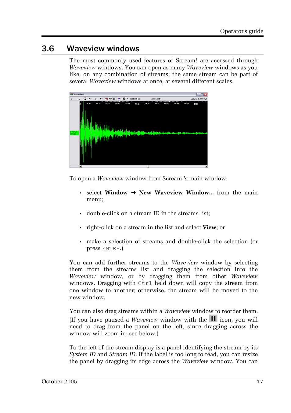 6 waveview windows | Guralp Systems CMG-EDU User Manual | Page 17 / 46