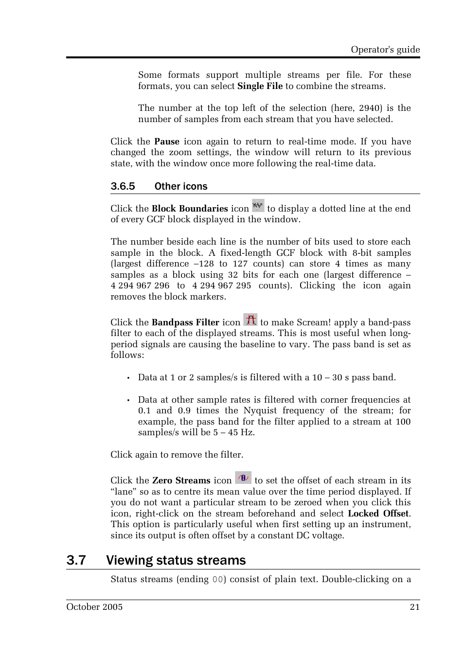 7 viewing status streams | Guralp Systems CMG-EDU User Manual | Page 21 / 46