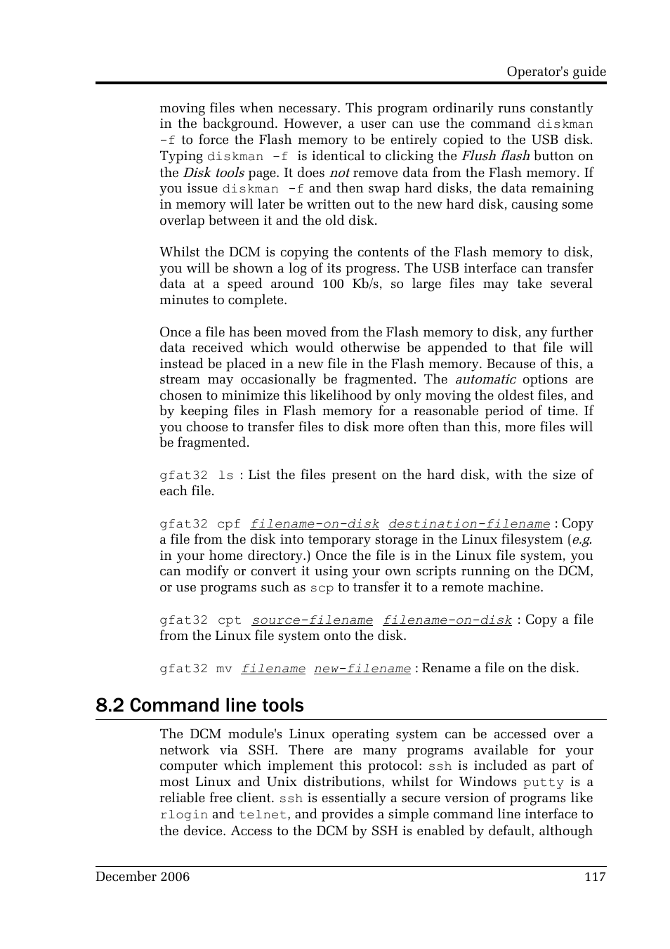 2 command line tools | Guralp Systems CMG-DCM User Manual | Page 117 / 132