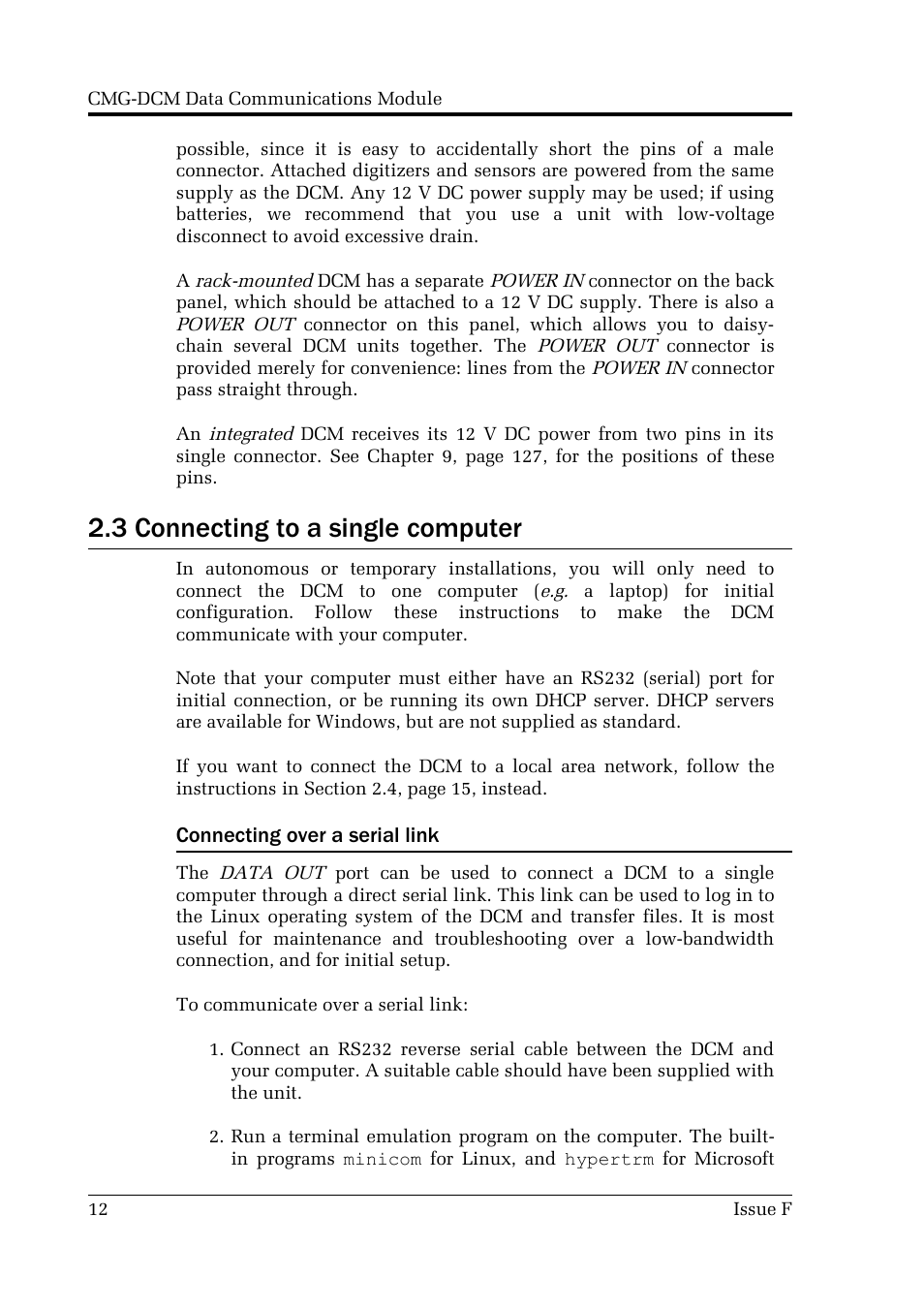 3 connecting to a single computer | Guralp Systems CMG-DCM User Manual | Page 12 / 132