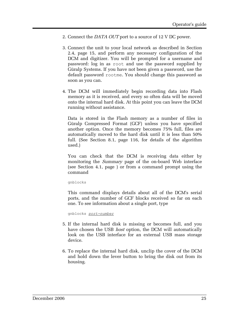 Guralp Systems CMG-DCM User Manual | Page 25 / 132